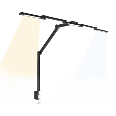 LED-Schreibtischlampe LumixDesk-02 mit modernem Design – Vorderansicht