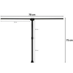 LumixDesk-12 – technische Zeichnung mit Maßen der Lampe