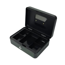 Geöffnete Geldkassette HD-CB25-5 mit Fächern für Münzen und Banknoten