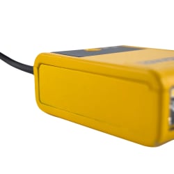 Seitliche Ansicht des Scanners HD201 – robustes Metallgehäuse