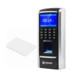 Zeiterfassungsgerät mit Karte, Schlüsselanhänger, Fingerabdruck und PIN, RFID 125 kHz, USB, Speicher für 1000 Mitarbeiter CTR12