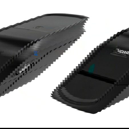 Seitliche Vorderansicht Etikettendrucker OPrint-DA200N mit LAN und USB