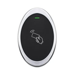 Ovaler RFID-Kartenleser SecureEntry-CR40 Frontansicht mit LED-Statusanzeige