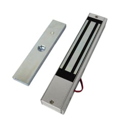 Elektromagnetisches Türschloss SecureEntry-ML200 mit Montageplatte – Vorderansicht