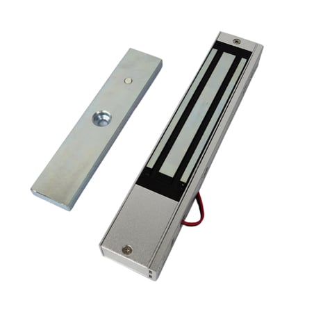 Elektromagnetisches Türschloss SecureEntry-ML200 mit Montageplatte – Vorderansicht