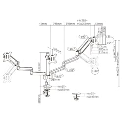 Technische Zeichnung und Maße der Halterung SolidHand-AS03