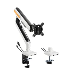 Monitorhalterung SolidHand-ES01U – Komplettansicht mit Tischmontage