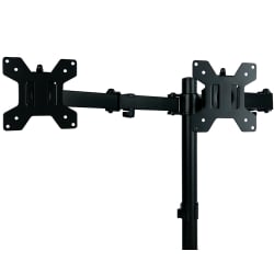 Seitliche Ansicht der SolidHand UM02 Monitorhalterung am Schreibtisch befestigt