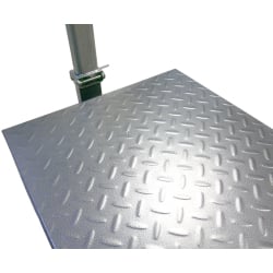 Detailansicht der rutschfesten Oberfläche der Waagenplattform