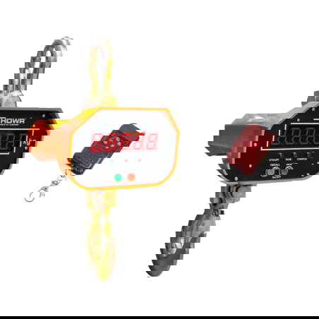 Industrielle Hakenwaage bis 5 Tonnen mit Fernbedienung, Tragkraft 5000 kg, kabellos mit Display wagPRO-H5000