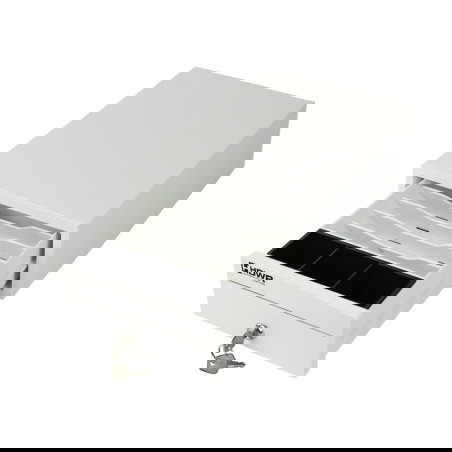 Kassenschublade mit 5 Geldscheinfächern und 3 Münzfächern, weiß und kompakt HD-KER20W