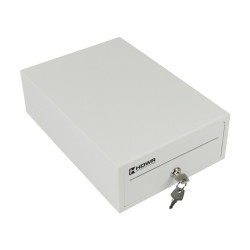 Geldschublade mit 5 Geldscheinfächern und 3 Münzfächern, kompakt, weiß, aus robustem Stahl HD-KER20W