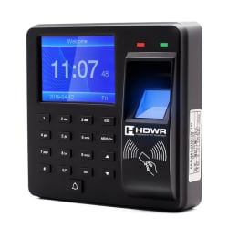 Arbeitszeituhr mit Karte, RFID-Schlüsselanhänger 125 kHz, Fingerabdruck und PIN CTR10