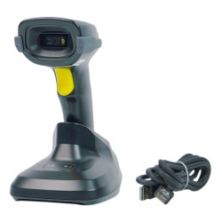 Drahtloser QR- und Barcode-Scanner mit integriertem Speicher und Dockingstation HD-LR66