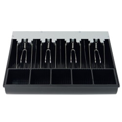 Geldfach mit 4 Fächern für Banknoten und 5 Fächern für Münzen, kompatibel mit der Kassenschublade HD-KR33