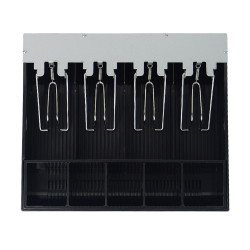 Kassenschubladen-Einsatz HD-KR33 mit 4 Fächern für Banknoten und 5 Fächern für Münzen HD-WS33