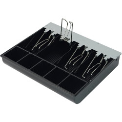 Geldorganizer mit 4 Fächern für Banknoten und 5 Fächern für Münzen, kompatibel mit der Kassenschublade HD-KR33