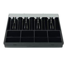 Geldfach für Kassenschublade mit 4 Fächern für Banknoten und 8 Fächern für Münzen HD-WS35