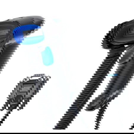 Barcode-Scanner mit Ständer und automatischer Scanfunktion, kabelgebunden mit RS232-Schnittstelle HD10C