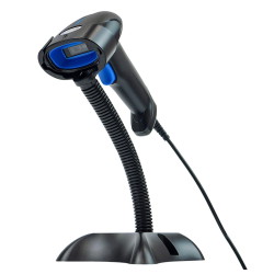 Barcode-Scanner mit Ständer und automatischer Scanfunktion, kabelgebunden mit RS232-Schnittstelle HD10C