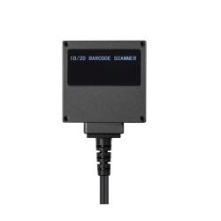 Industrieller QR-Code- und Barcode-Scanner AZTEC mit Metallgehäuse, kabelgebunden, stationär, USB HD203