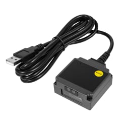 Industrieller QR- und Barcode-Leser mit Metallgehäuse, kabelgebunden und stationär mit USB-Schnittstelle HD203