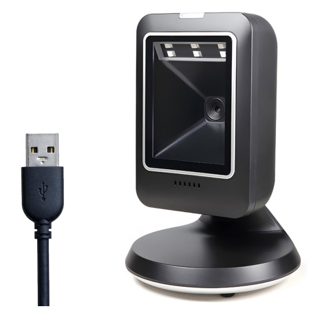 QR- und Barcode-Scanner, stationär, kabelgebunden, USB, liest Codes vom LCD-Bildschirm HD-S63