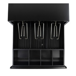 Schublade für Banknoten und Münzen, 3 und 4 Fächer, abschließbar mit Schlüssel, RJ11-Schnittstelle HD-KS30