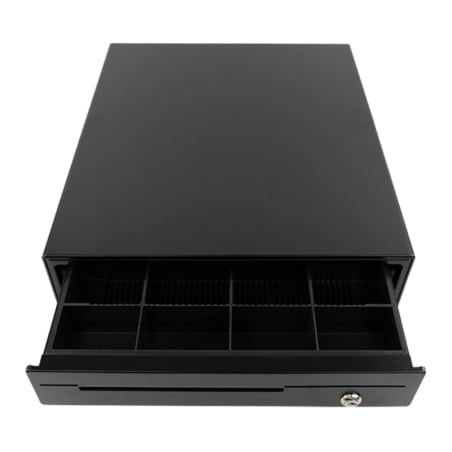 Kassenschublade mit 4 Geldscheinfächern und 8 Münzfächern, aus Stahl und geräumig, RJ11 HD-KS35