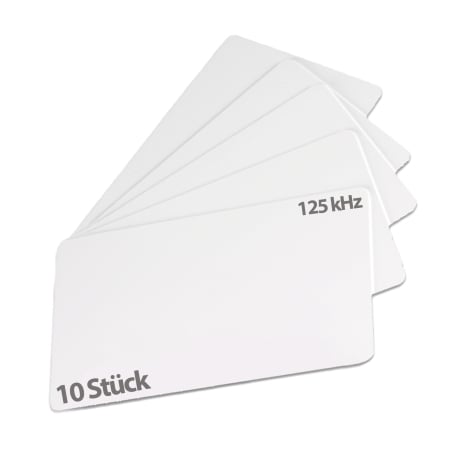 Einzigartige 125-kHz-Proximity-Karten zur Identifizierung, kodiert, RFID LF, weiß – 10er-Set HD-RWC01