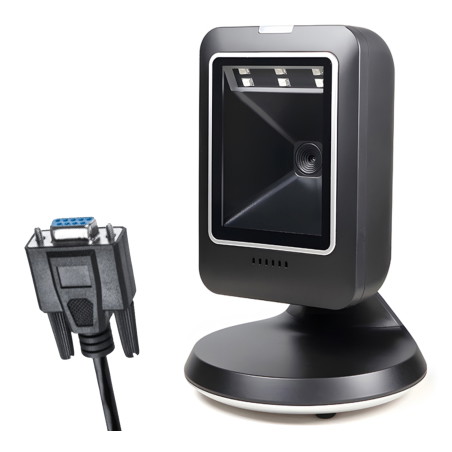 QR- und Barcode-Scanner, stationär, kabelgebunden mit RS232-Schnittstelle, automatisches Scannen HD-S63