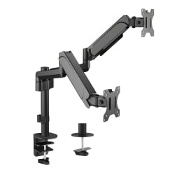 Doppelte 32-Zoll-Monitorhalterung, für den Schreibtisch, VESA-Standard, verstellbar mit Gasdruckfeder SolidHand-AS02