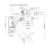 Höhenverstellbare Wandhalterung für Monitore von 17 bis 27 Zoll SolidHand-AW01