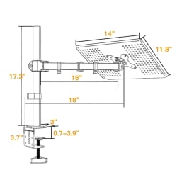Laptophalterung mit Ständer, 13–32 Zoll, verstellbar, zur Tischmontage SolidHand-L01