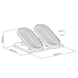 Fußstütze für die Arbeit am Computer mit verstellbarer Neigung und Fitness-Stepper FeetFleet-12B