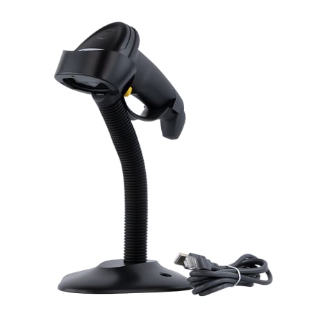 Barcode-Lesegerät mit Ständer und automatischer Scanfunktion, kabelgebunden mit USB-Schnittstelle HD32A
