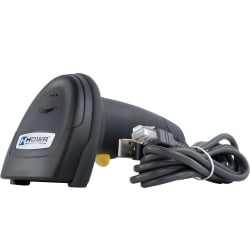 QR- und Barcode-Scanner mit LCD-Bildschirmanzeige, kabelgebunden mit USB-Schnittstelle, Handheld HD630