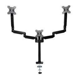 SolidHand-SG03 Tischständer für 3 Monitore von 13 bis 27 Zoll, VESA-Halterung und Gasfederverstellung