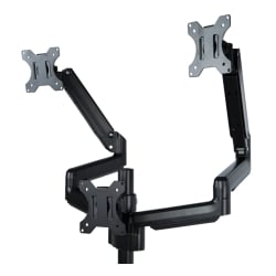 Gasmonitorhalterung für den Schreibtisch, Dreiarm, 13–27 Zoll, VESA-Standard, Bildschirm bis 9 kg, SolidHand-SG03