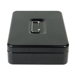 Metallene Geldkassette mit 4 Fächern für Münzen und 1 Fach für Banknoten HD-CB30-5A