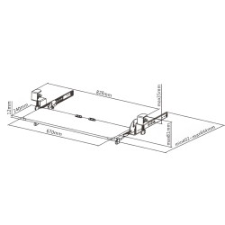 Tastaturständer in Form eines ausziehbaren Regals, montiert unter der Tischplatte SolidHand-KT09W