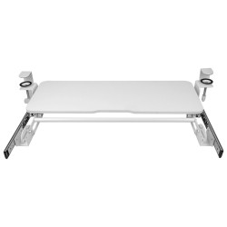 Unterbau-Tastatur- und Mausablage, ausziehbar, weiß, SolidHand-KT09W