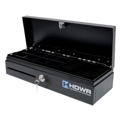 Große, abschließbare Geldkassette mit Organizer, 8 Fächer für Münzen und Banknoten, securePRO-460