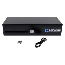 Große, abschließbare Geldkassette mit Organizer, 8 Fächer für Münzen und Banknoten, securePRO-460