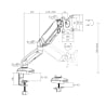 SolidHand-GS01 Desktop-Monitorarm, Halterung für 17-32-Zoll-Monitore