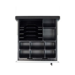 Kassenschublade mit 5 Geldscheinfächern und 8 Münzfächern, kompakt, securePRO-303WN