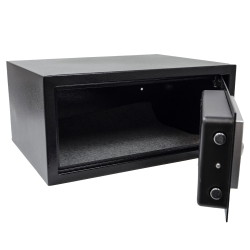 Heimtresor, elektronisch mit Code- und Schlüsselschloss, Stahlrahmen, SecureBox-40 kompakt