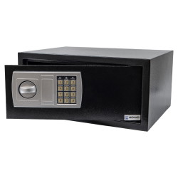 Heimtresor, elektronisch mit Code- und Schlüsselschloss, Stahlrahmen, kompakt SecureBox-40
