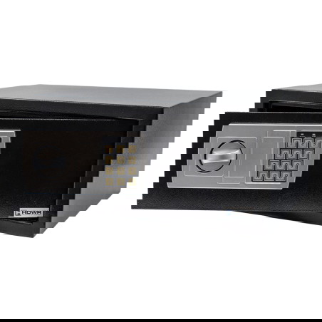 Heimtresor, elektronisch mit Code- und Schlüsselschloss, Stahlrahmen, kompakt SecureBox-40