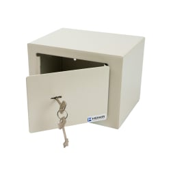 Ein kompakter Tresor aus Stahl für Geld, Dokumente und Wertsachen, abschließbar mit einem Schlüssel SecureBox-10